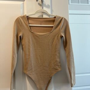 A New Day Beige Long Sleeve Top